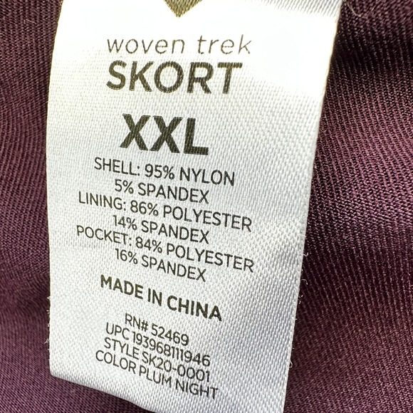 Members Mark Woven Trek Skort Stretch Athleisure Purple Tennis Golf XXL NWOT - Picture 4 of 11